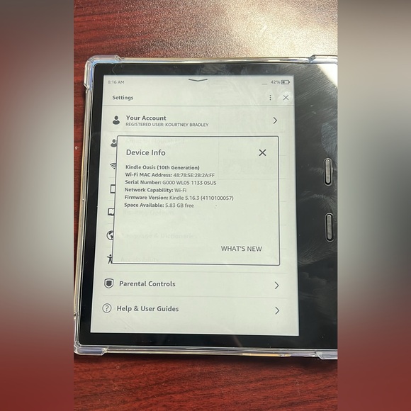 SOLD. Kindle Oasis 10th gen 8 gb - Picture 2 of 3